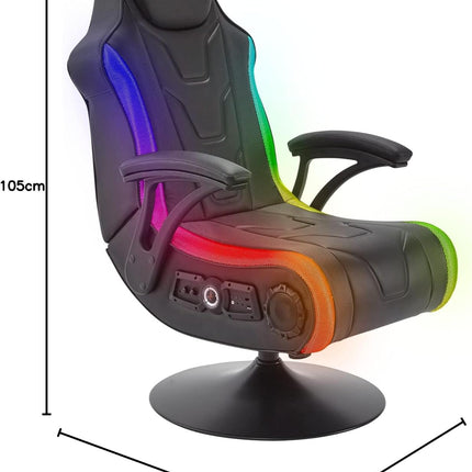 X-Rocker Monsoon RGB 4.1 Stereo Audio Gaming Chair with Vibrant LED