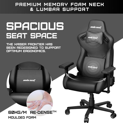 Andaseat Kaiser Frontier Gaming Chair XL - Black