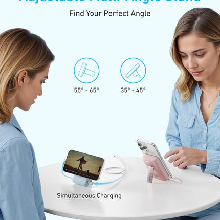 Anker Zolo Wireless Power Bank (10K, 30W, Built-In USB-C Cable) - Black