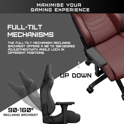 Andaseat Kaiser Frontier Gaming Chair XL - Maroon