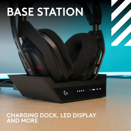 Logitech Astro A50 X LIGHTSPEED Wireless Gaming Headset + Base Station, PRO-G GRAPHENE, PLAYSYNC Across Xbox Series X|S + PS5 + PC/mac, Bluetooth, HDMI 2.1 Passthru