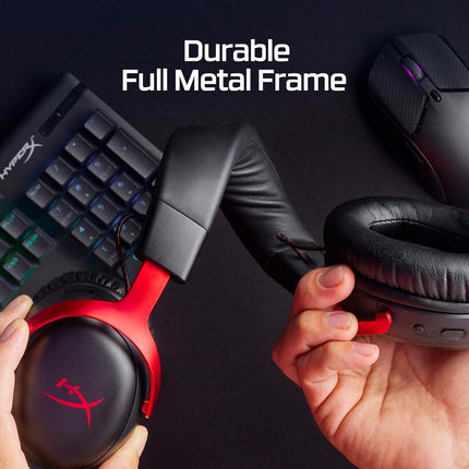 HyperX Cloud III Wireless DTS Headphone:X Spatial Audio Gaming Headset - Black/Red