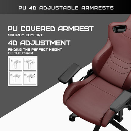 Andaseat Kaiser Frontier Gaming Chair XL - Maroon