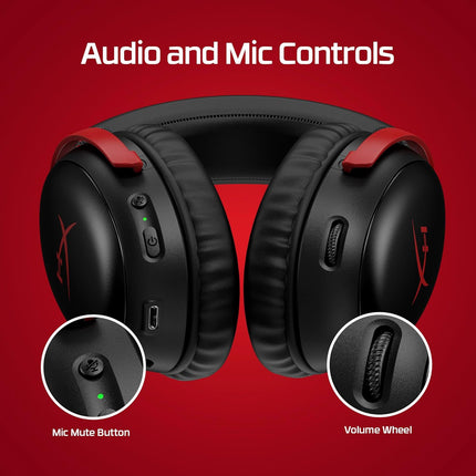 HyperX Cloud III Wireless DTS Headphone:X Spatial Audio Gaming Headset - Black/Red