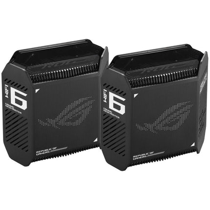 Asus ROG Rapture GT6 Tri-Band Wi-Fi 6 Gaming Mesh Wi-Fi System, 2.5 Gbps Port, Triple-Level Game Acceleration, UNII 4 RGB Gaming Router - Black