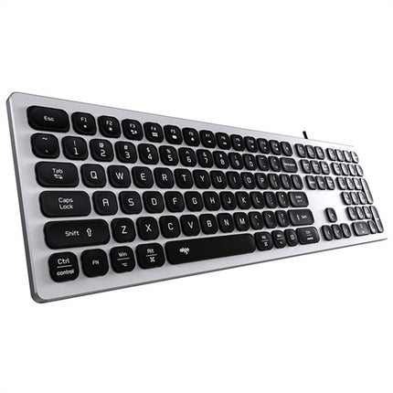 AIGO V800 Wired RGB Keyboard For Mac & Windows - Silver