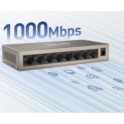 Tenda 8-Port Gigabit Desktop Switch - Metal