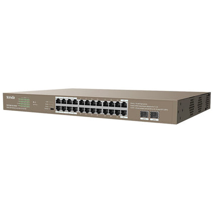 Tenda 24GE+2SFP Ethernet Switch With 24-Port PoE (370W)