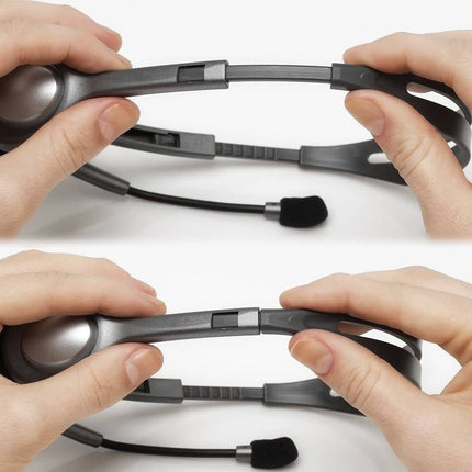 Logitech Stereo Headset H111, Bi-directional Microphones Type, Adjustable Headband, 3.5mm Audio Jack - Black