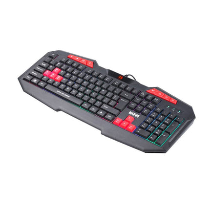 MARVO K602 EN Wired Membrane Rainbow Backlit Gaming Keyboard - Black