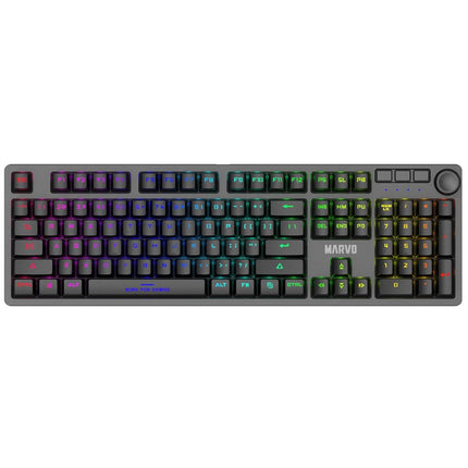 MARVO KG954 EN (Red Switch) Full Size Mechanical Gaming Keyboard with Detachable USB Type-C Cable - Black