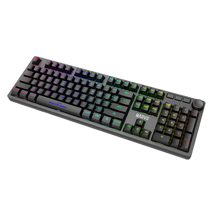 MARVO KG954 EN (Red Switch) Full Size Mechanical Gaming Keyboard with Detachable USB Type-C Cable - Black
