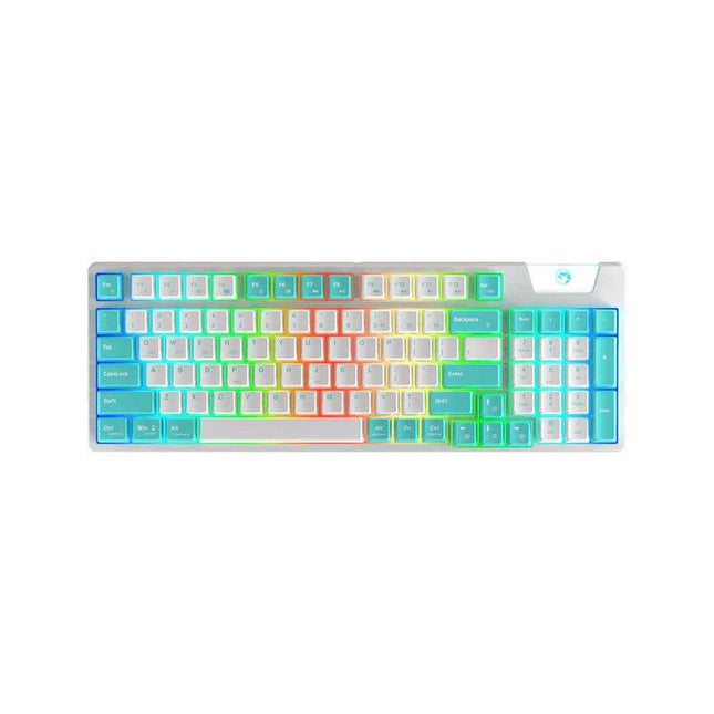 MARVO KG972W EN-WH-P 2.4G Wired/2.4G/Wireless Mechanical Gaming Keyboard