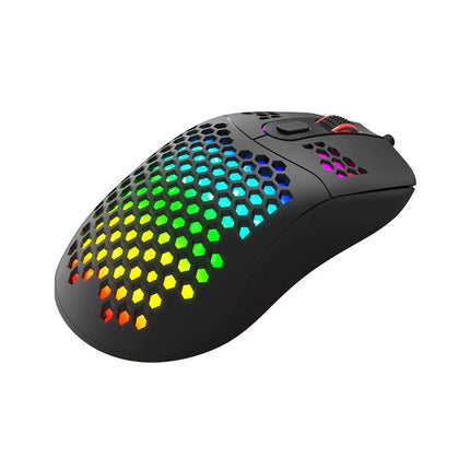 MARVO G925 Honeycomb Shell Wired RGB Gaming Mouse - Black