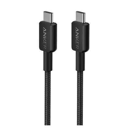 Anker 322 USB-C to USB-C Cable 60W Braided), Black