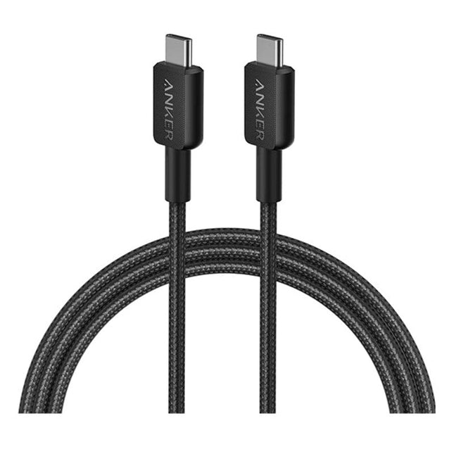 Anker 322 USB-C to USB-C Cable 60W Braided), Black