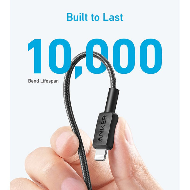 Anker 322 USB-C to Lightning Cable Braided, Black