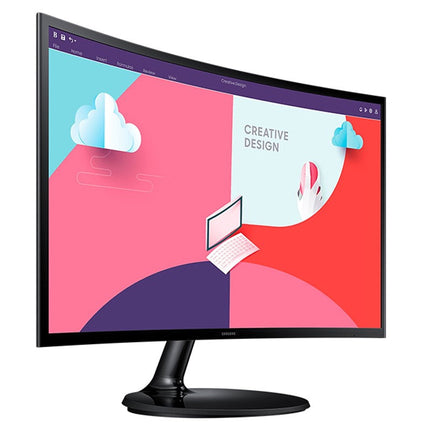 Samsung 24" Essential Curved Monitor, 1920 x 1080, 75 Hz, 4 ms - Black