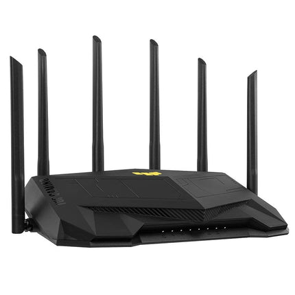 Asus TUF Gaming AX6000 Dual Band WiFi 6 Gaming Router with Dedicated Gaming Port, Dual 2.5G Port, 3 Steps Port Forwarding, AiMesh for mesh WiFi, Ai Protection Pro Network Security and AURA RGB lighting