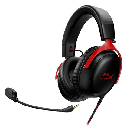 HyperX Cloud III DTS Headphone:X Spatial Audio Wired Gaming Headset for PC, PS5, PS4, Xbox One, Switch - Black/Red