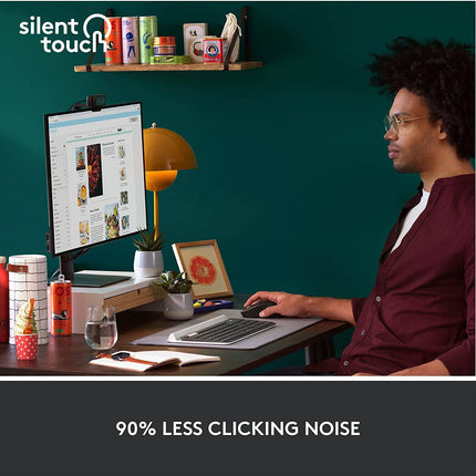 Logitech Signature M650 Wireless Mouse, For Small to Medium Sized Hands, Silent Clicks, 5 Buttons, Bluetooth, Multi-Device Compatibility, 400 DPI, 10 M Range - Graphite