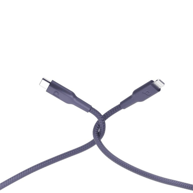 Powerology New Braided Type-C to Lightning Cable 1.2M PD 60W, Purple, P23BRCL12PU
