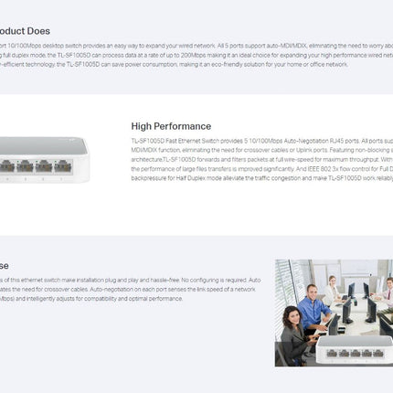 TP-Link 5-Port 10/100 Mbps Desktop Switch