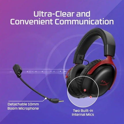 HyperX Cloud III S Wireless / Bluetooth Gaming Headset for PC, Mac, PS4/PS5, Mobile, Switch - Black/Red