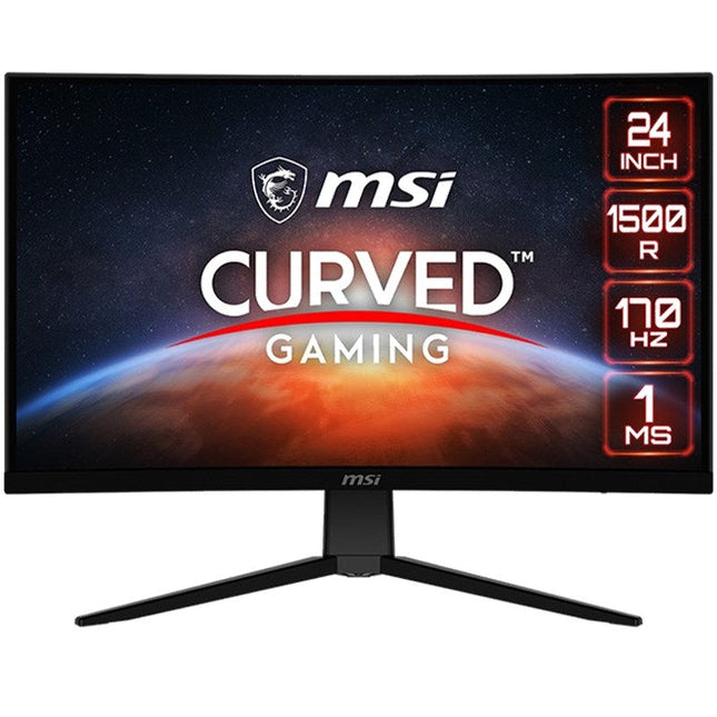 MSI G242C 24" FHD VA, 170Hz, 1ms, Adaptive Sync Curved Gaming Monitor - Black