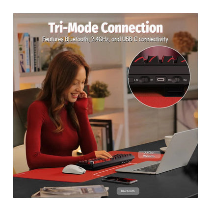 ATTACK SHARK X65PRO HE 60% Wireless Tri-Mode Connection (USB-C/2.4G Wireless/Bluetooth) Rapid Trigger Keyboard Magnetic Switch