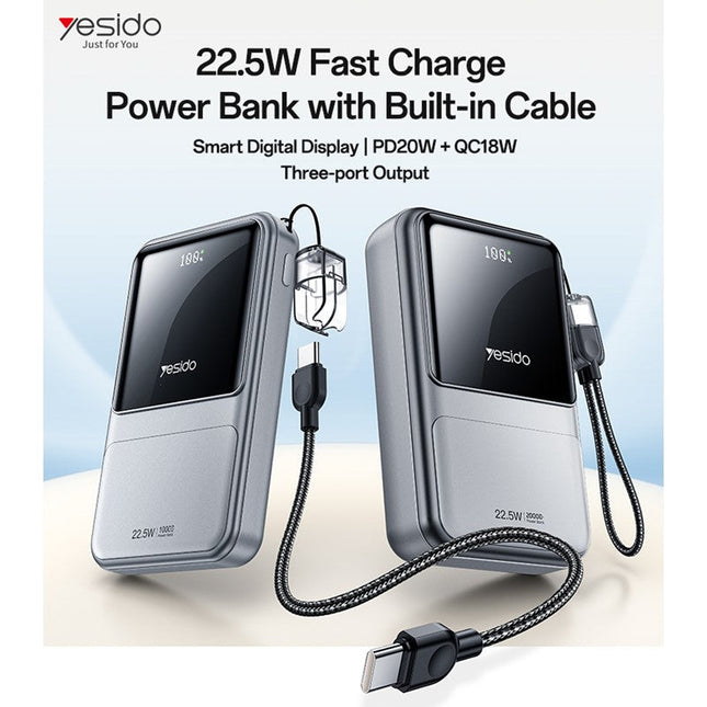 Yesido 10000mAh Slim 22.5W Power Bank