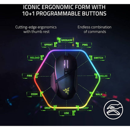 Razer Basilisk V3 Pro Customizable Wireless Gaming Mouse with Razer HyperScroll Tilt Wheel