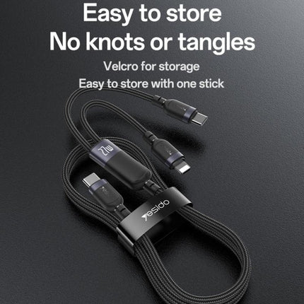 Yesido 100W 2 in 1 Type-C to Type-C and Lightning Cable