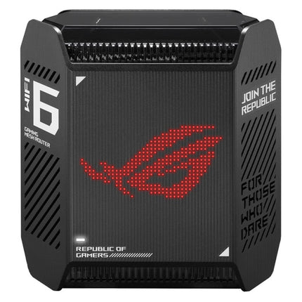 Asus ROG Rapture GT6 Tri-Band Wi-Fi 6 Gaming Mesh Wi-Fi System, 2.5 Gbps Port, Triple-Level Game Acceleration, UNII 4 RGB Gaming Router - Black