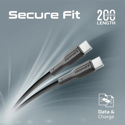 Promate Super-Flexible 60W USB-C to USB-C Cable