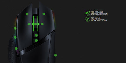 Razer Basilisk Ultimate Wireless Gaming Mouse with Charging Station - Black