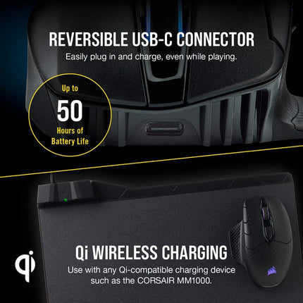 Corsair DARK CORE RGB PRO SE Wireless Gaming Mouse - Black