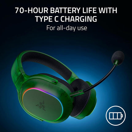 Razer Barracuda X Chroma Wireless Multi-Platform Gaming Headset for PC, Mac, PS4/PS5, Switch, Steam Deck and Mobile - Phantom Green Edition