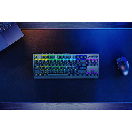 Razer DeathStalker V2 Pro TKL Wireless RGB Optical Gaming Keyboard, Clicky Red Switch (US Layout) - Black