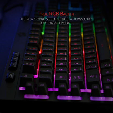 Redragon K512 Shiva RGB Backlit Membrane Wired Gaming Keyboard with Multimedia Keys - (English Layout)