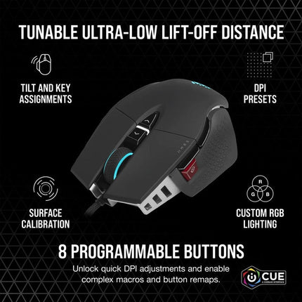 Corsair M65 RGB Wired Ultra Tunable FPS Gaming Mouse - Black