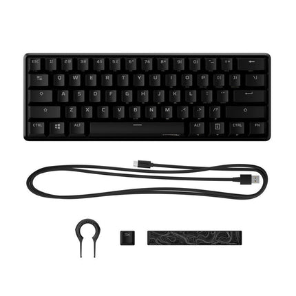 HyperX Alloy Origins 60 Mechanical RGB Wired Gaming Keyboard, HX Red (US Layout) - Black