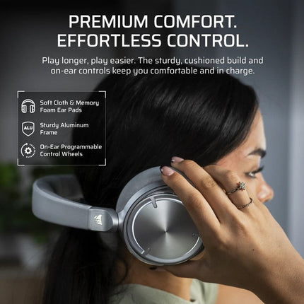 CORSAIR VIRTUOSO MAX Wireless Gaming Headset - Silver