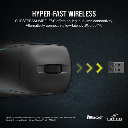 Corsair M75 Lightweight RGB Wireless Gaming Mouse (AP) - Black