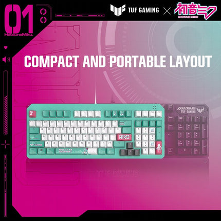 Asus TUF Gaming K3 Gen II Hatsune Miku Edition Optical-Mechanical RGB Switches Gaming Keyboard