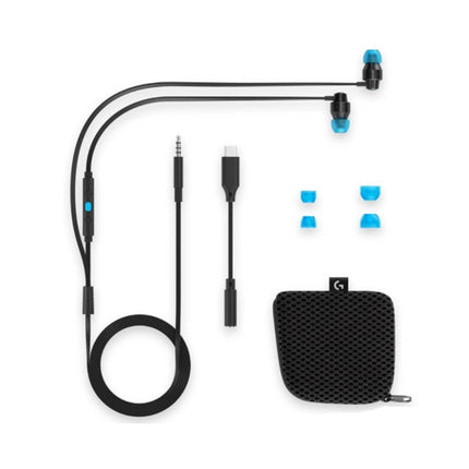 Logitech G333 Wired Gaming Earphones, 3.5mm - Black
