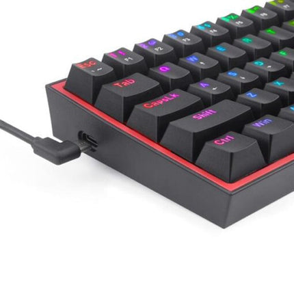 Redragon Fizz Pro K616-RGB Bluetooth, 2.4G,Wired RGB Mechanical Gaming Keyboard - Black