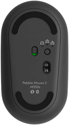 Logitech Pebble 2 M350s Wireless Mouse, Ambidextrous Design, Multi-Device Pairing, Bluetooth Connectivity, Silent Clicks with Silent Touch Technology - Tonal Graphite