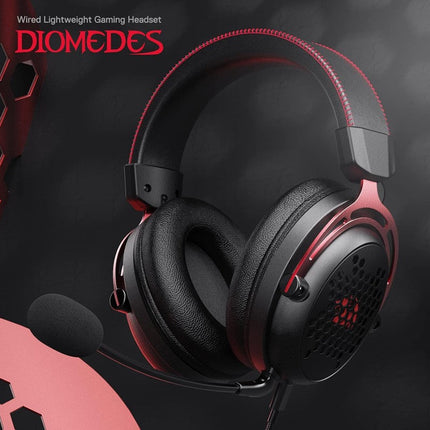 Redragon H386 Diomedes Wired Gaming Headset - Black