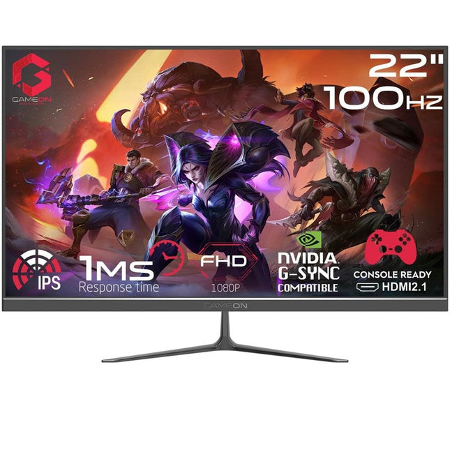 GAMEON GOES22FHD100IPS 22" FHD, 100Hz, MPRT 0.5ms, HDMI 2.1, IPS Gaming Monitor (Support PS5)